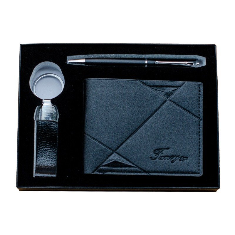 Quartz watch gift box, christmas souvenirs, keychains, pens, men's hand emojis, people's day gift box, business set
