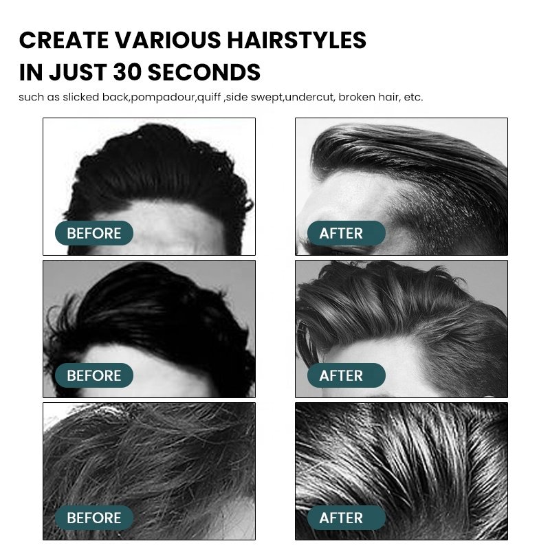 Factory Wholesale Private Label Men's Shine Matte Barber Hair Pomade Wax Clay Edge Control Extra Hold Hair Styling Gel For Men