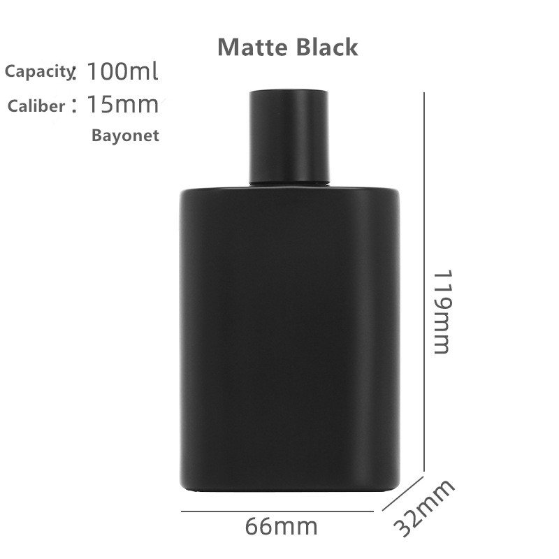 Wholesale custom logo color bayonet men's 100ml perfume spray glass cosmetics bottle with cap