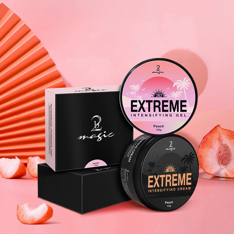 2Bmagic Tanned Gel watermelon peach private label indoor/outdoor tanning creams tanning gel