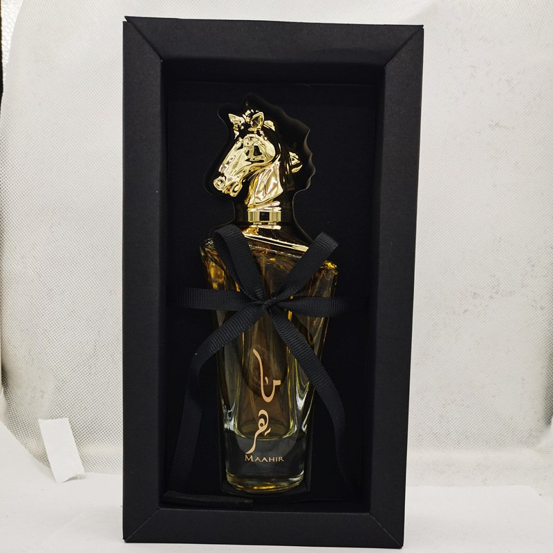 High quality 100ML Luxury horse head Gift Box Dubai UAE Fragrance arabic Parfum Royal men's MAAHIR perfume wholesale