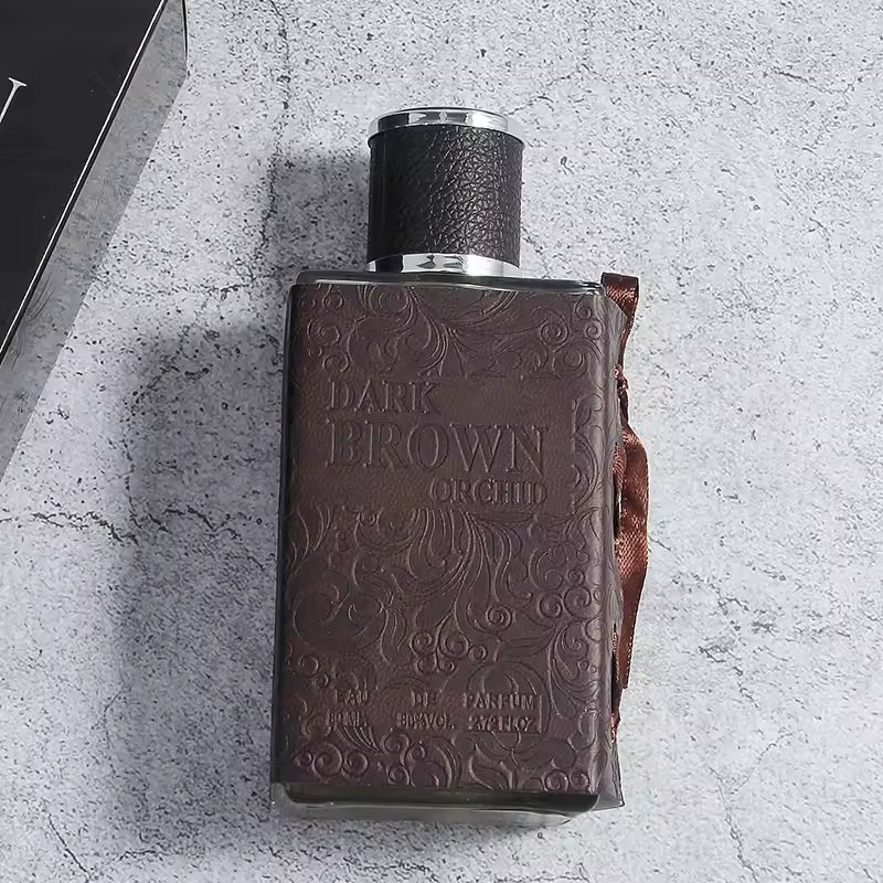 High quality glass perfume bottle leather design custom Arab Middle East men's perfume