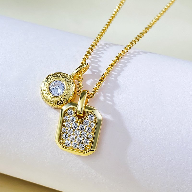 S925 Silver Daily Light Luxury Platinum Plated Perfume Bottle Pendant Necklace Cute Trendy & Religious Style