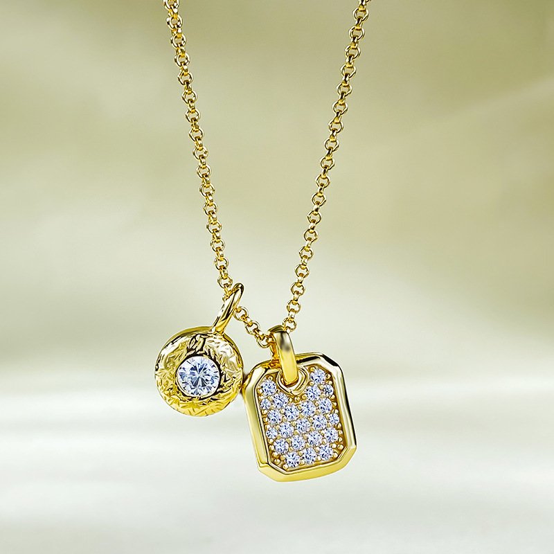S925 Silver Daily Light Luxury Platinum Plated Perfume Bottle Pendant Necklace Cute Trendy & Religious Style