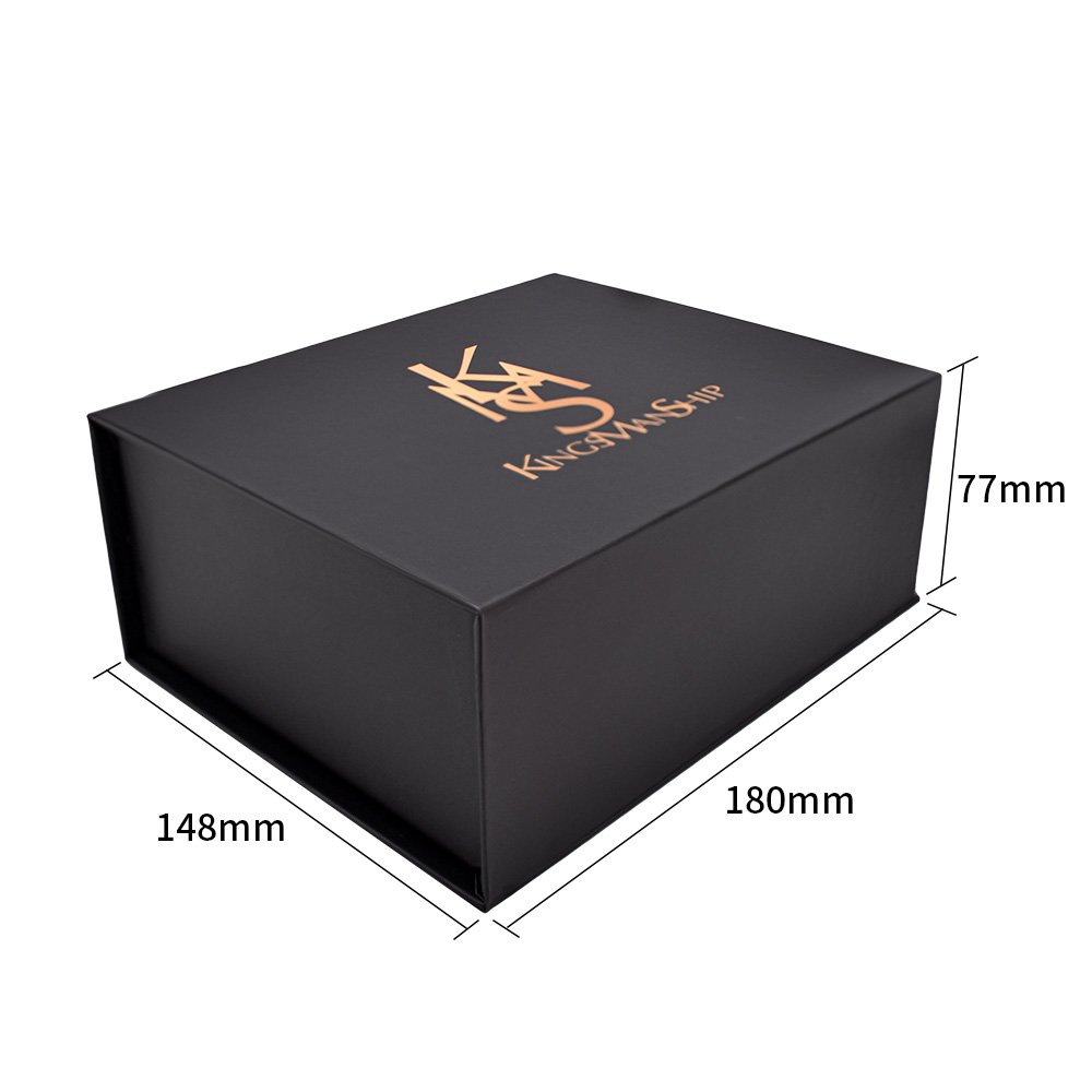 Luxury Black Magntic Gift Boxes Packaging for Men's Skin Care Product Scrub Cream Hair Wax Perfume and High Quality Boxes