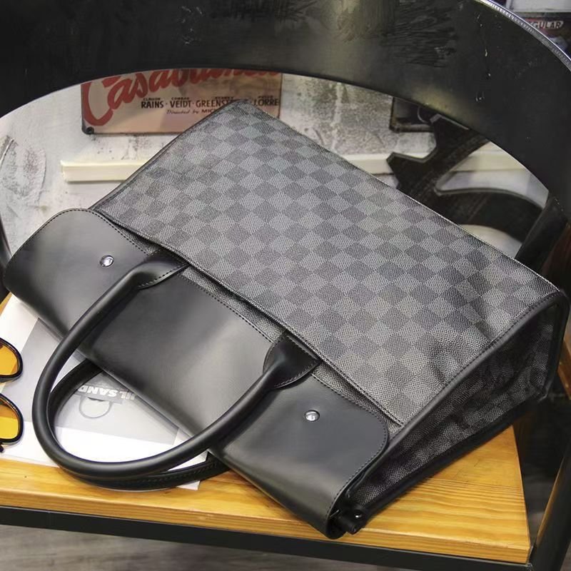 Handbag male briefcase Casual business single shoulder crossbody bag fashion brand new horizontal leather men's office bag