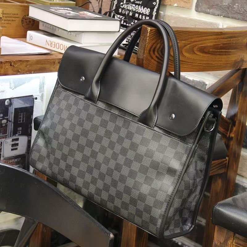 Handbag male briefcase Casual business single shoulder crossbody bag fashion brand new horizontal leather men's office bag