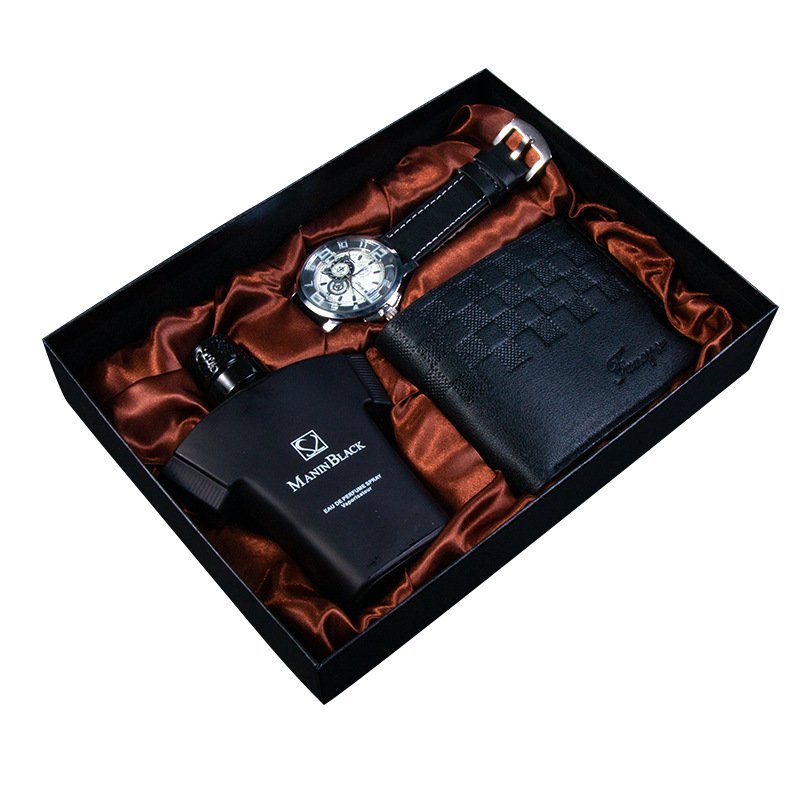 Quartz Skin Belt Wallet Perfume Set Valentine's Day Gift Boyfriend Christmas Souvenir Gift Set