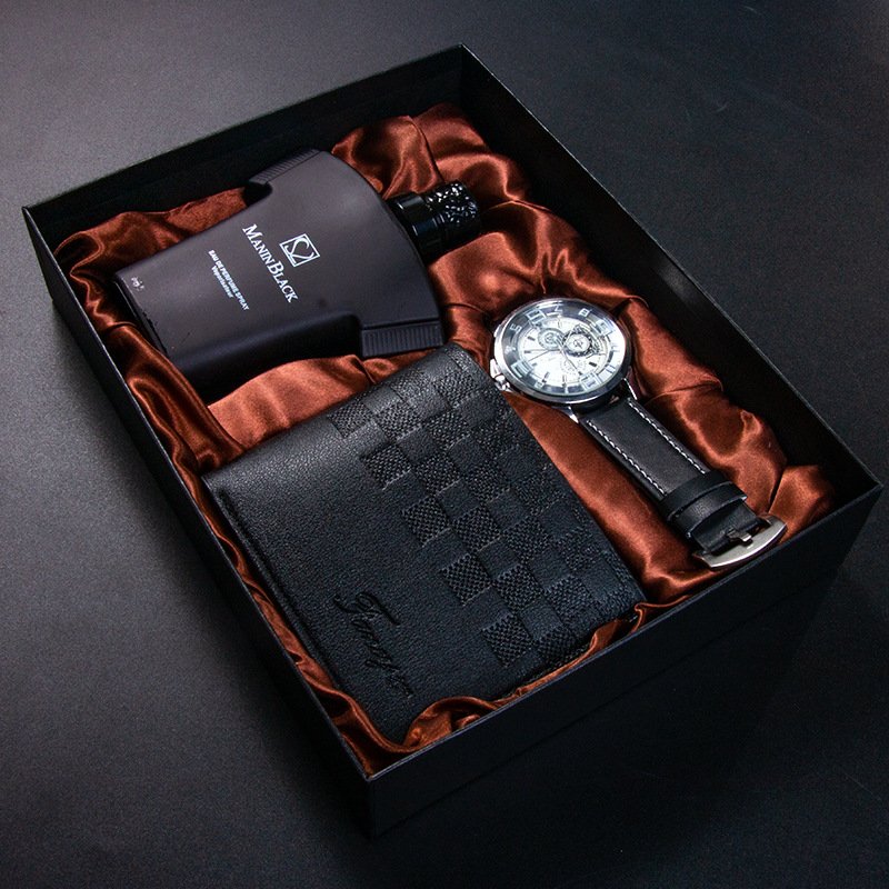 Quartz Skin Belt Wallet Perfume Set Valentine's Day Gift Boyfriend Christmas Souvenir Gift Set