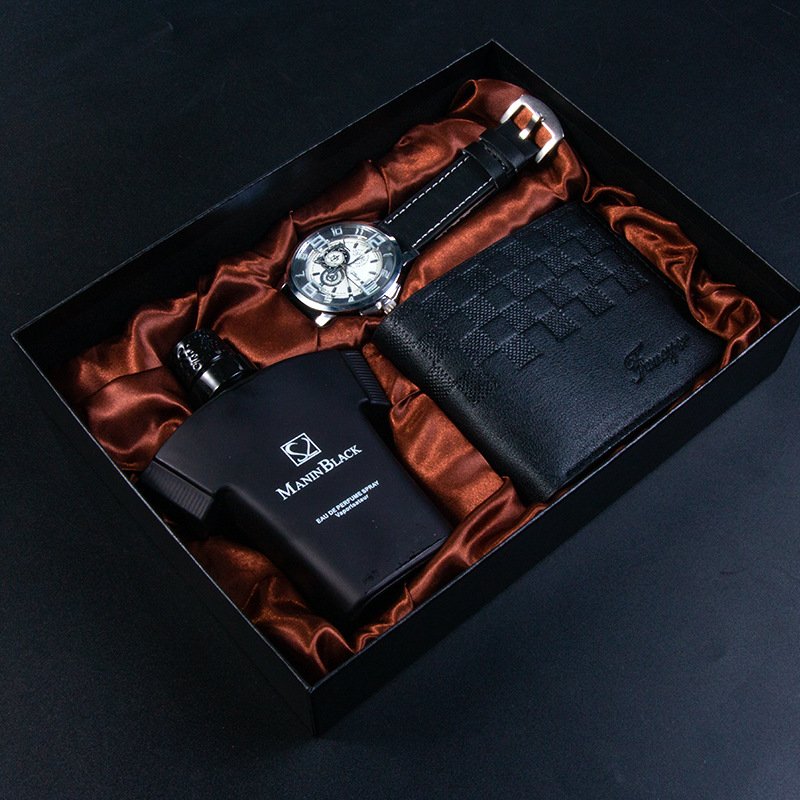 Quartz Skin Belt Wallet Perfume Set Valentine's Day Gift Boyfriend Christmas Souvenir Gift Set