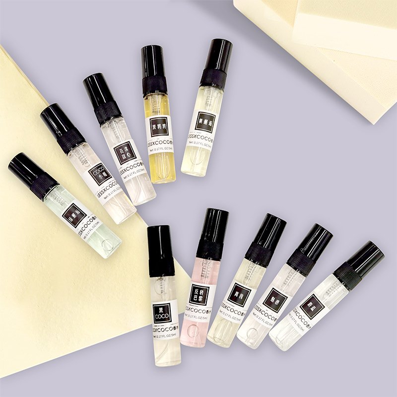 10 Flavor Private Label 5ml Perfume Samples Dating Charm French Women Men Body Parfum Test Tube Q Mini Sample Perfume
