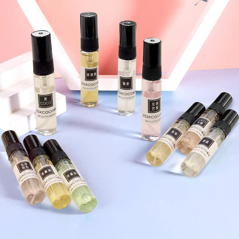 10 Flavor Private Label 5ml Perfume Samples Dating Charm French Women Men Body Parfum Test Tube Q Mini Sample Perfume