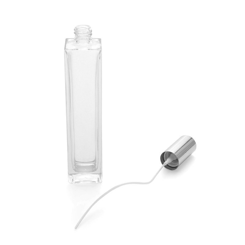 Custom Oem Empty 1oz 30ml Flat Square Glass Perfume Bottle Refillable Men Female Spray Bottle