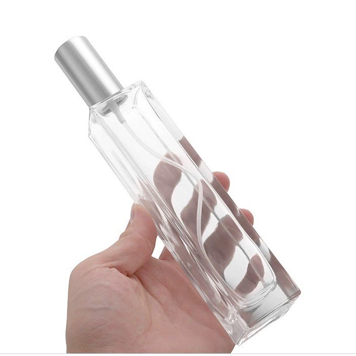 Custom Oem Empty 1oz 30ml Flat Square Glass Perfume Bottle Refillable Men Female Spray Bottle