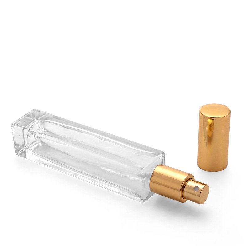 Custom Oem Empty 1oz 30ml Flat Square Glass Perfume Bottle Refillable Men Female Spray Bottle