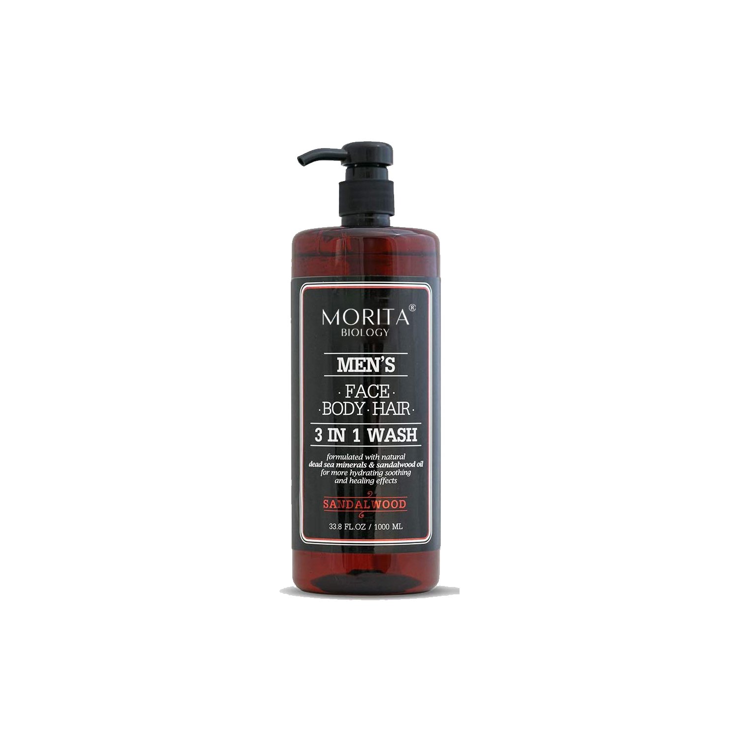 Processing Customization Sandalwood Men's 3 IN 1 Face Body Wash Volcanic Mud Whole Body Perfume Shower Gel for Men
