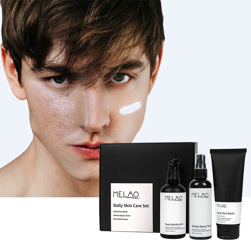 Private Label Mens Skin Care Face Cream Anti Acne Whitening Moisturizing Oil Control Organic Skin Care Set For Men