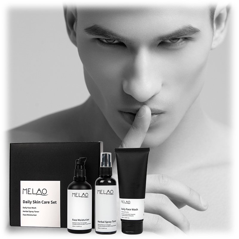 Private Label Mens Skin Care Face Cream Anti Acne Whitening Moisturizing Oil Control Organic Skin Care Set For Men