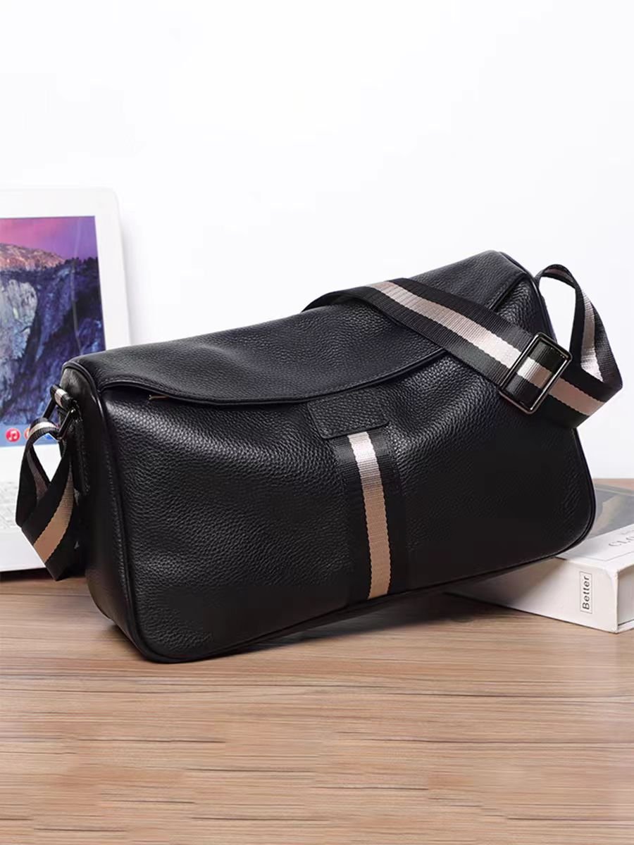 Men's crossbody bag leather 2024 new business leisure senior sense backpack head layer cowhide bag men's shoulder bag