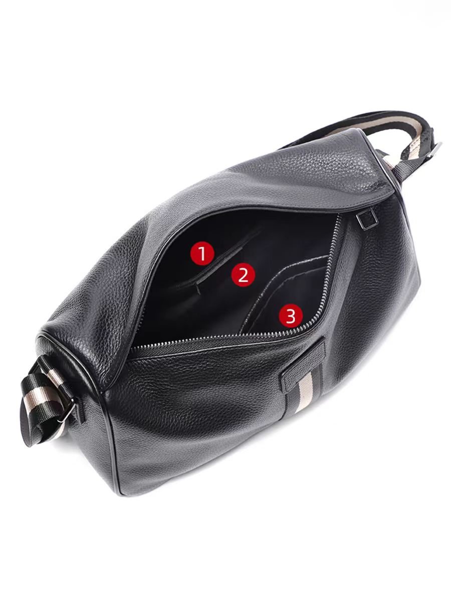 Men's crossbody bag leather 2024 new business leisure senior sense backpack head layer cowhide bag men's shoulder bag