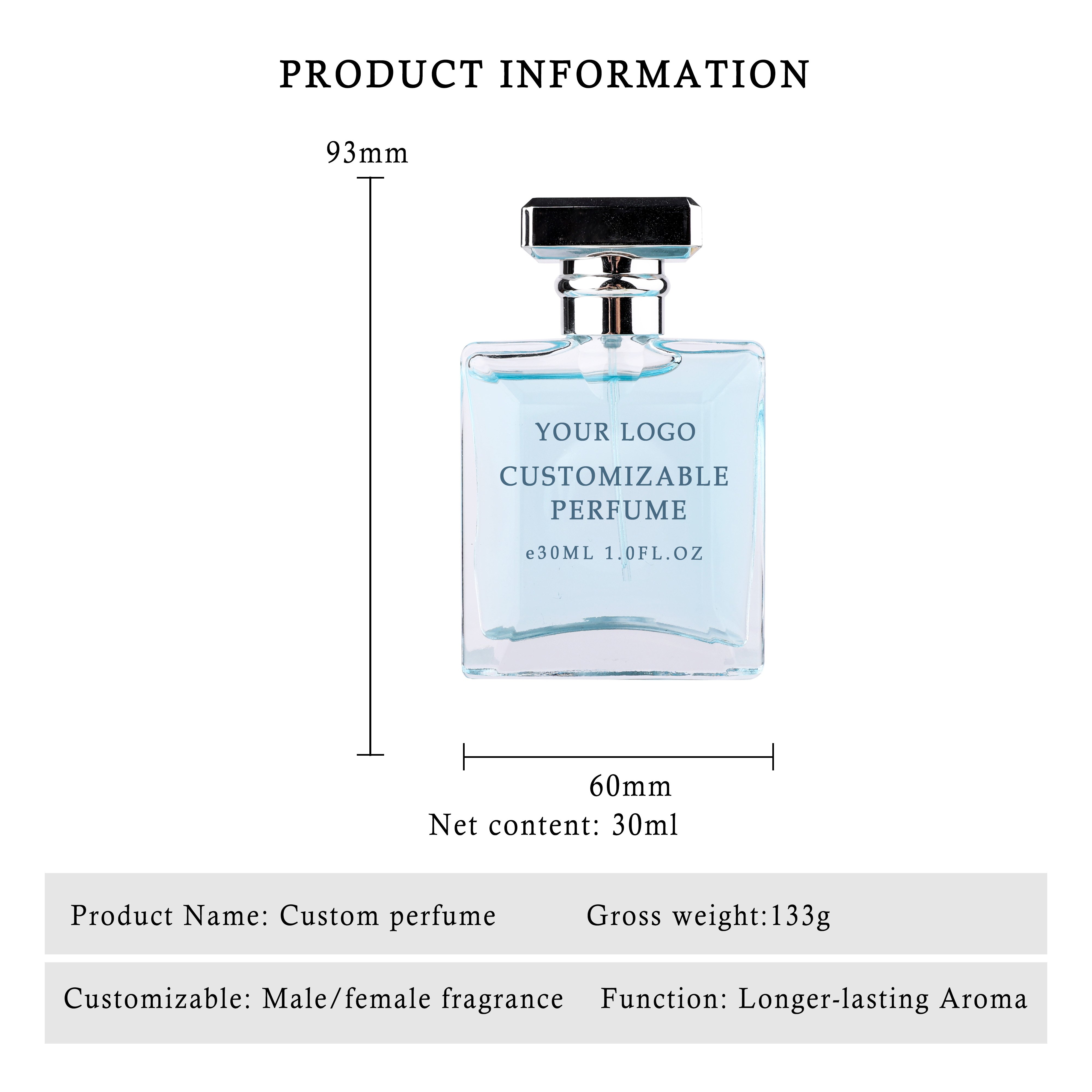 OEM Private Label 100ml Men's Perfume Long Lasting Fragrance Custom Brand Perfume for Men