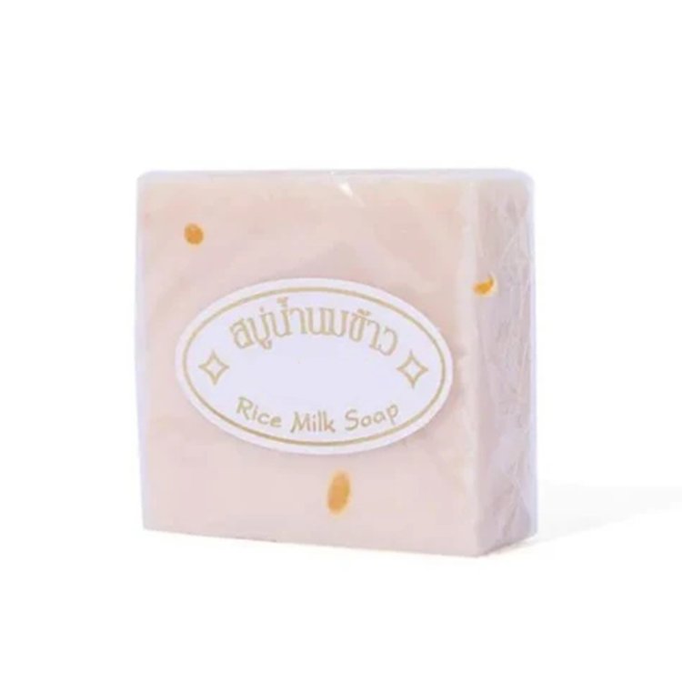 China Factory Best Low Price Savon De Riz Au Lait Body Face Whitening Moisturizing Thailand White Rice Milk Soap With Milk Jam