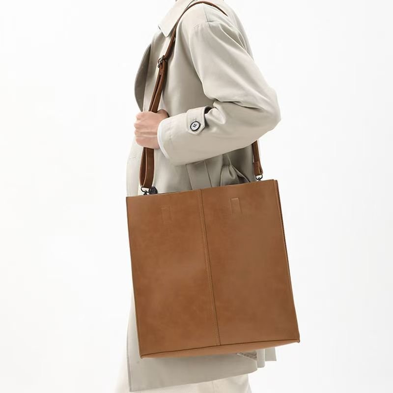 Handbag male briefcase Casual business single shoulder crossbody bag fashion brand new horizontal leather men's office bag