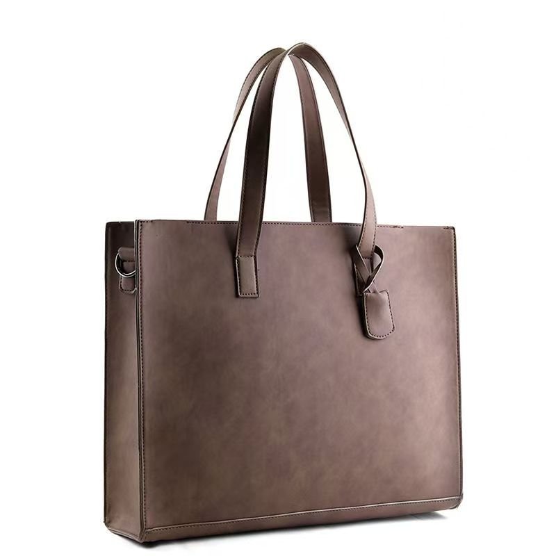Handbag male briefcase Casual business single shoulder crossbody bag fashion brand new horizontal leather men's office bag