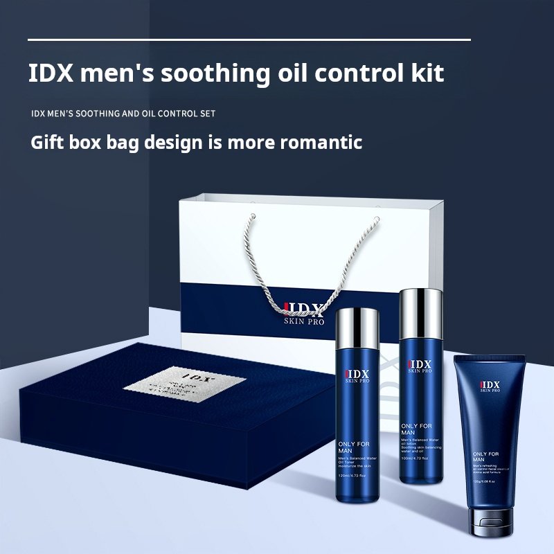 Skin Care Set For Men Cleanser Anti Aging Wrinkle Eye Cream Spf+Moisturizing Oil Control Anti Acne men's Skin Kit private label