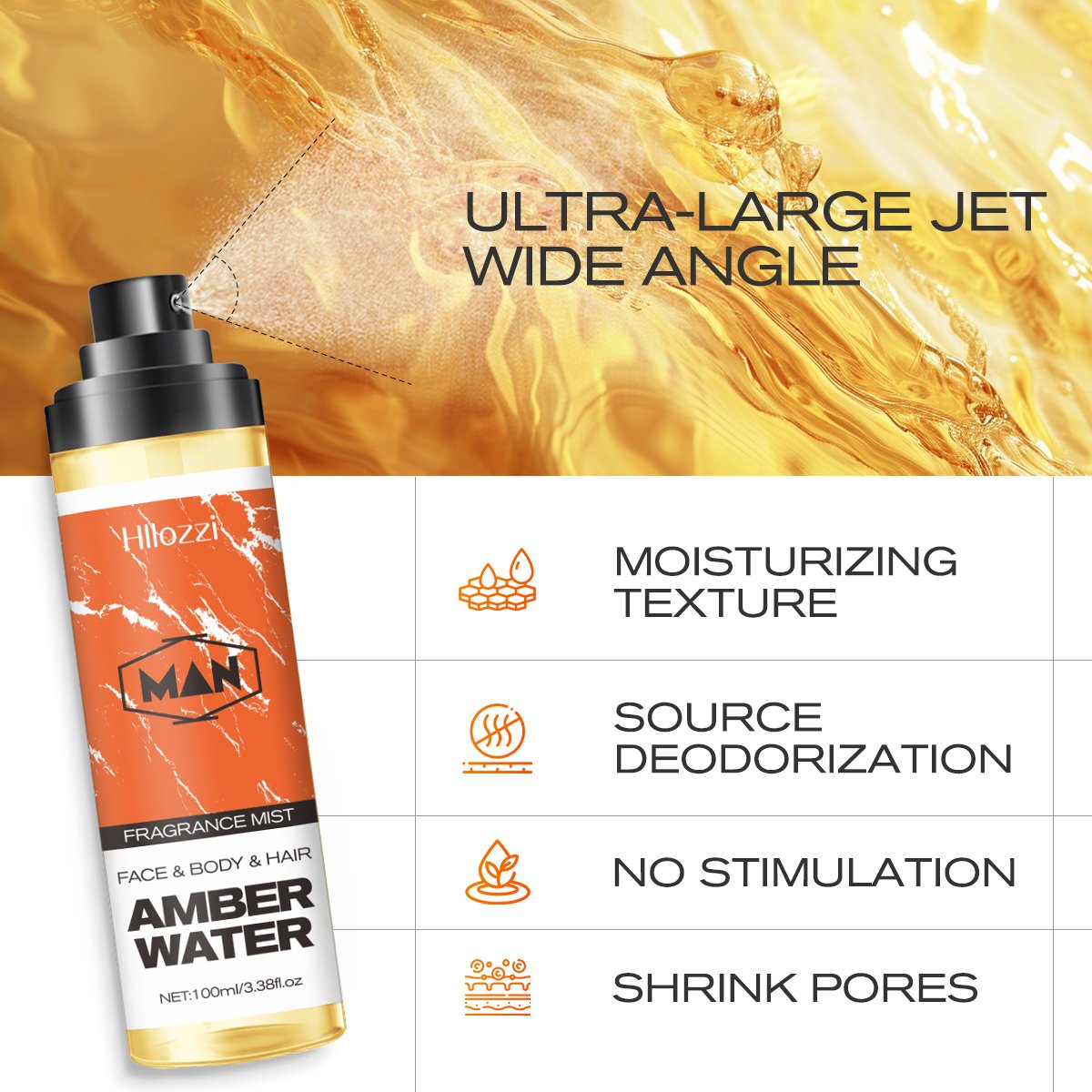 Hllozzi Wholesale Original Perfume Amber Lasting fragrance High quality Wholesale Cologne Men's perfume 100ml/3.38fl.oz