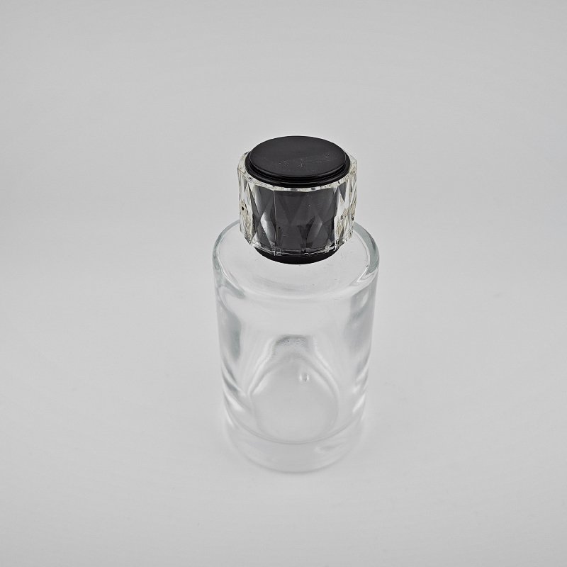 Men Women's Packaging Free Sample 100ml Glass Perfume Bottle with ABS Lid