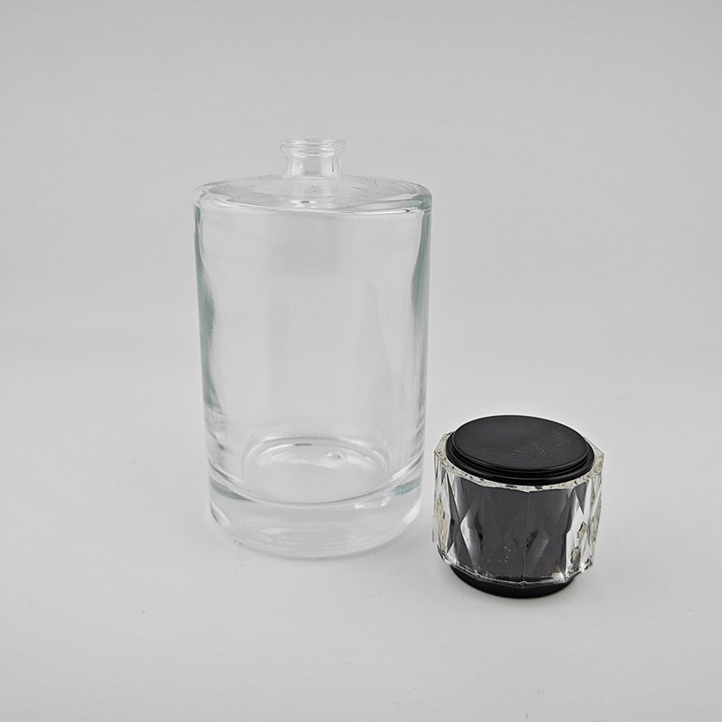 Men Women's Packaging Free Sample 100ml Glass Perfume Bottle with ABS Lid