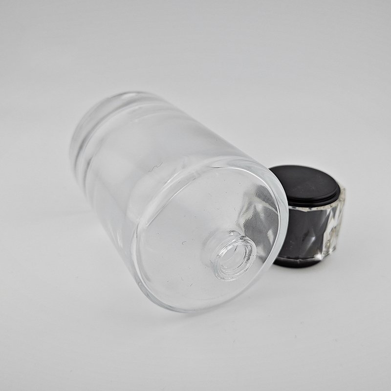 Men Women's Packaging Free Sample 100ml Glass Perfume Bottle with ABS Lid