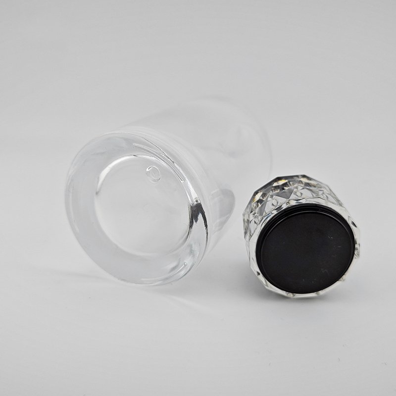 Men Women's Packaging Free Sample 100ml Glass Perfume Bottle with ABS Lid