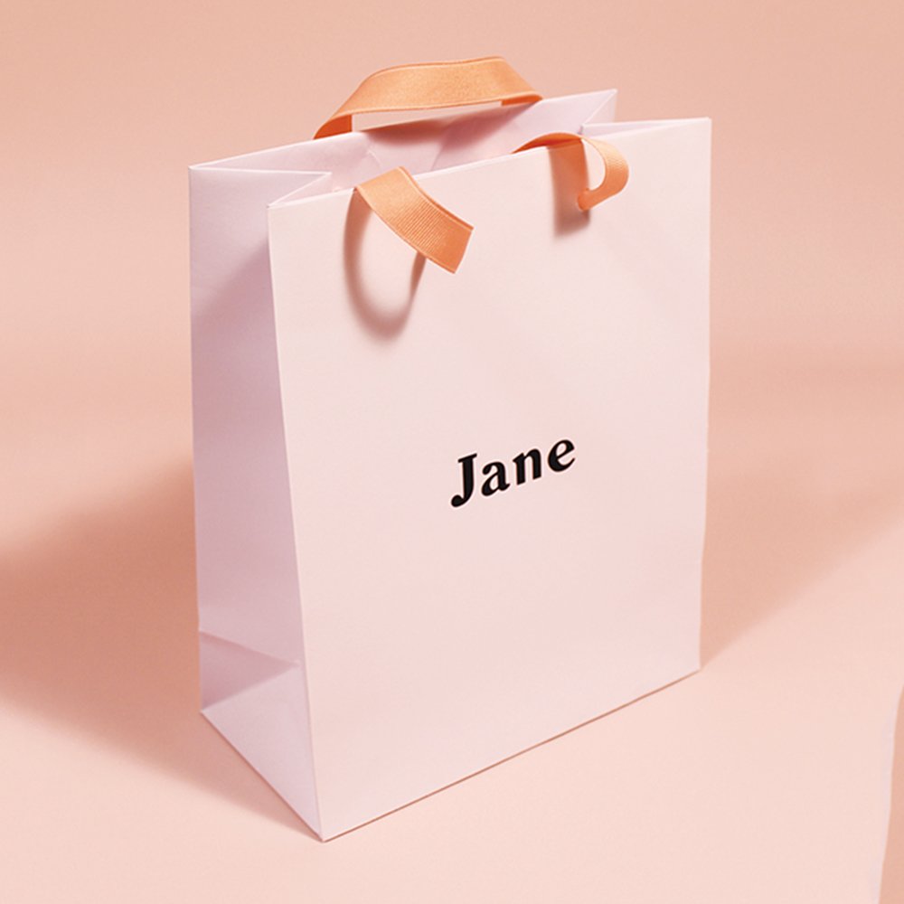Branded Custom Logo Luxury White Art Paper Bag Apparel Shopping Gift Bag For Clothes