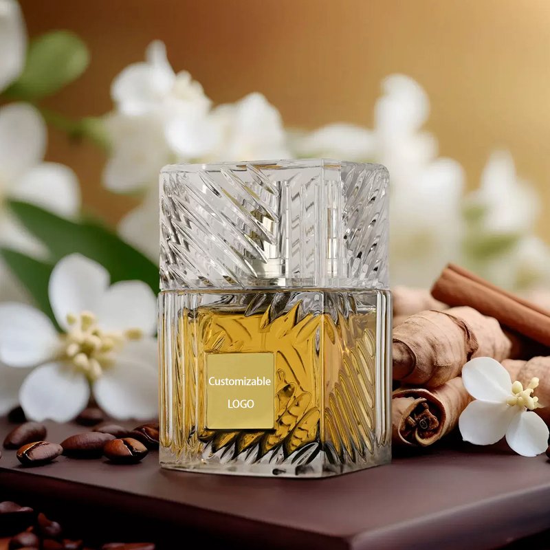 Advanced transparent square customized men's perfume glass bottle spray perfume original Arabian fragrance perfume