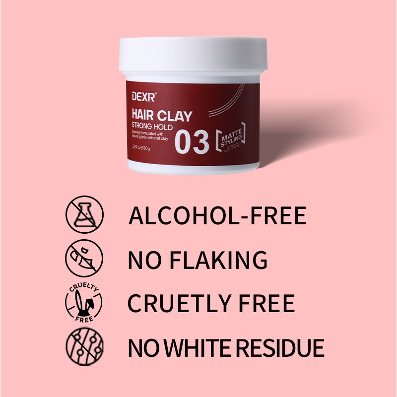Customized Label Barber Men Biotin Hair Wax Private Label Men'S Hair Growth Styling Paste Strong Hold Matte Clay