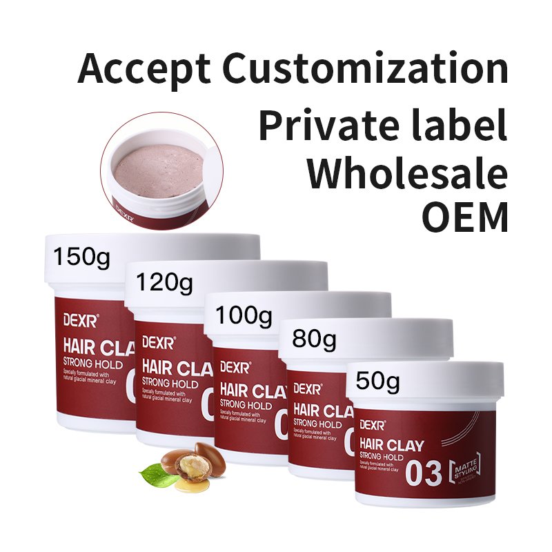 Customized Label Barber Men Biotin Hair Wax Private Label Men'S Hair Growth Styling Paste Strong Hold Matte Clay