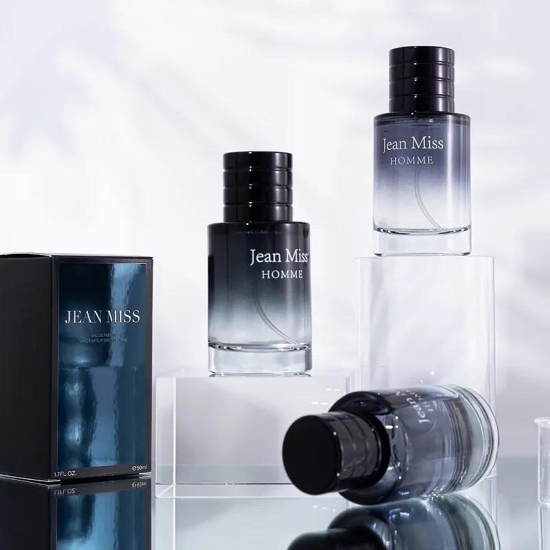 Wholesale Men's 50ML Luxury EDP Cologne Spray Lasting Rose Bleu Oud Wood Fragrance Glass Note Men's Perfume