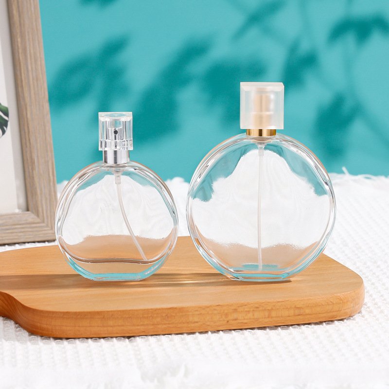 Made in China Men's Perfume Empty Bottle Gift Square Red Transparent Ladies Cosmetics 30ml Reusable bottle perfume