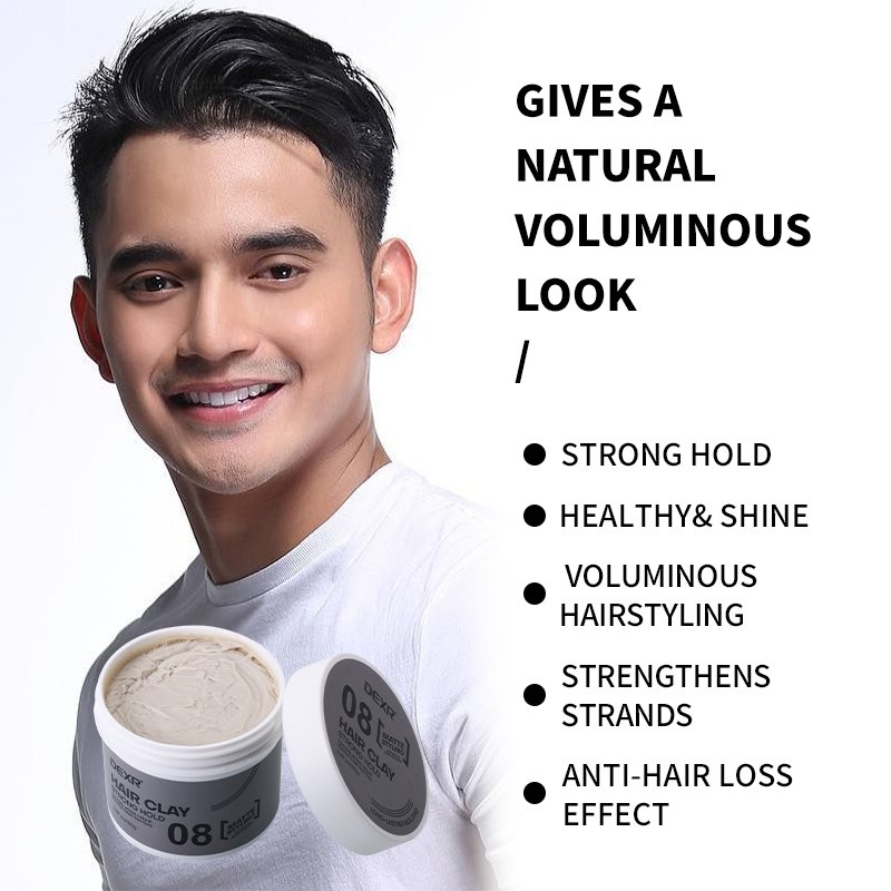 Custom Men'S Hair Care Wax Products Strengthens Strands Hair Paste Natural Jojoba Oil Strong Shaping Shine Styling Mud