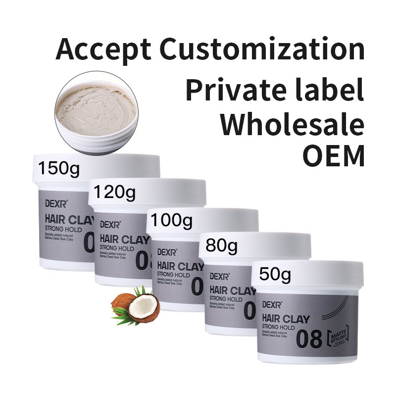 Custom Men'S Hair Care Wax Products Strengthens Strands Hair Paste Natural Jojoba Oil Strong Shaping Shine Styling Mud