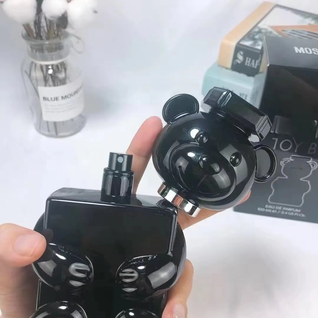 Original brand Men's Perfume Toy Boy Black Teddy Bear Strong Men's Lasting European and American Perfume 100ml