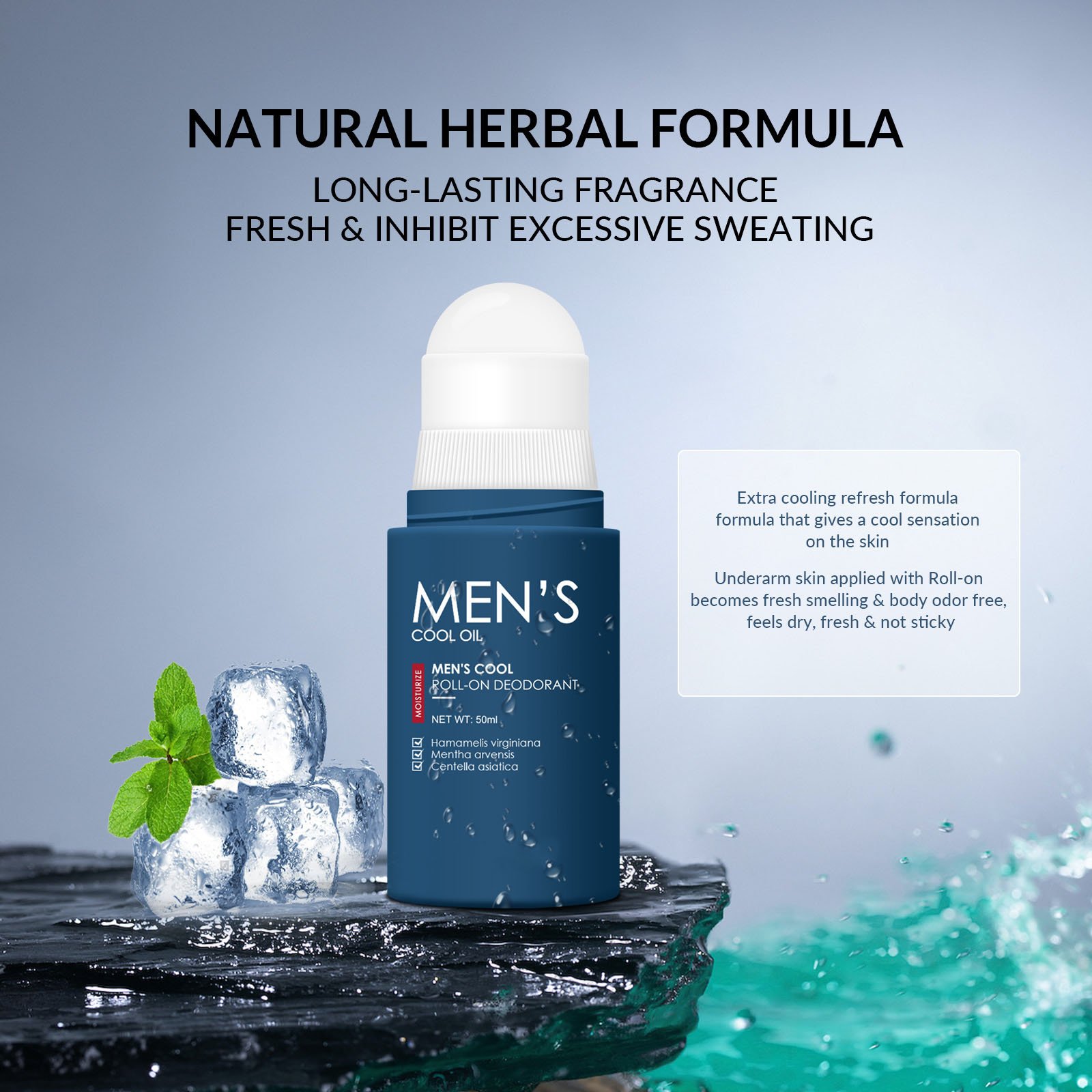 Cheap Price Deodorant Antiperspirant Men's Ice-Cold Repair Beads To Stop Sweat Deodorizes And Perfumes The Body