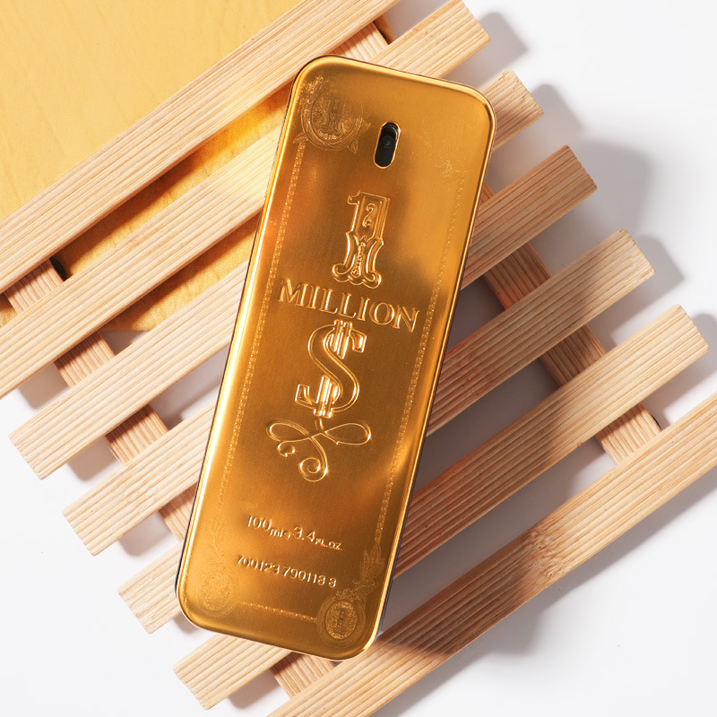 Gold millionaire prive men's perfume 100ml alluring woody leather fragrance