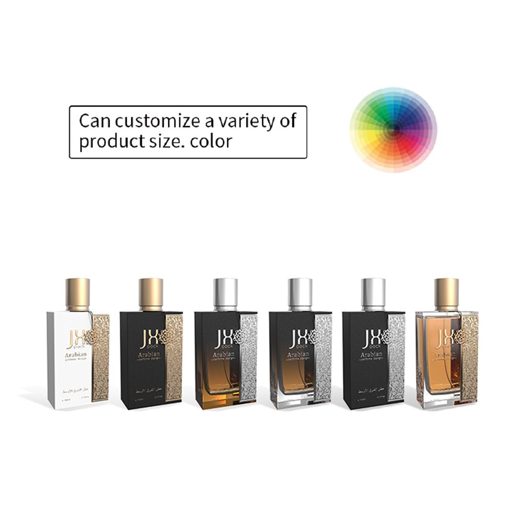 Tall Black Gold Matte Square Perfume Glass Bottle Printed Gold Edge Glass Spray Bottle
