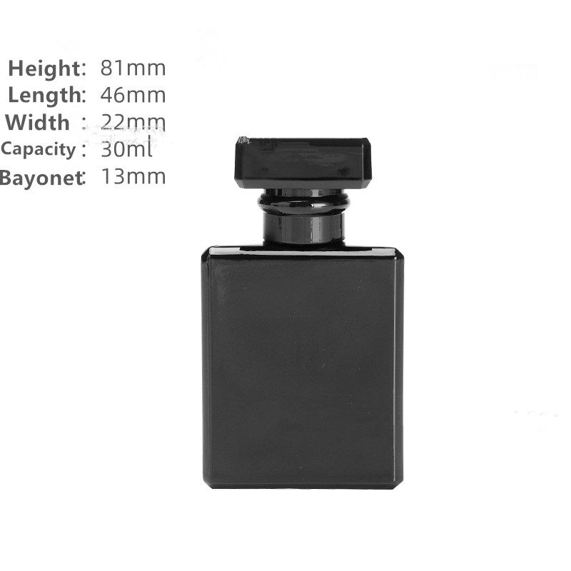 Wholesale customized travel men's perfume cosmetic glass spray bottle container 30 ml with lid