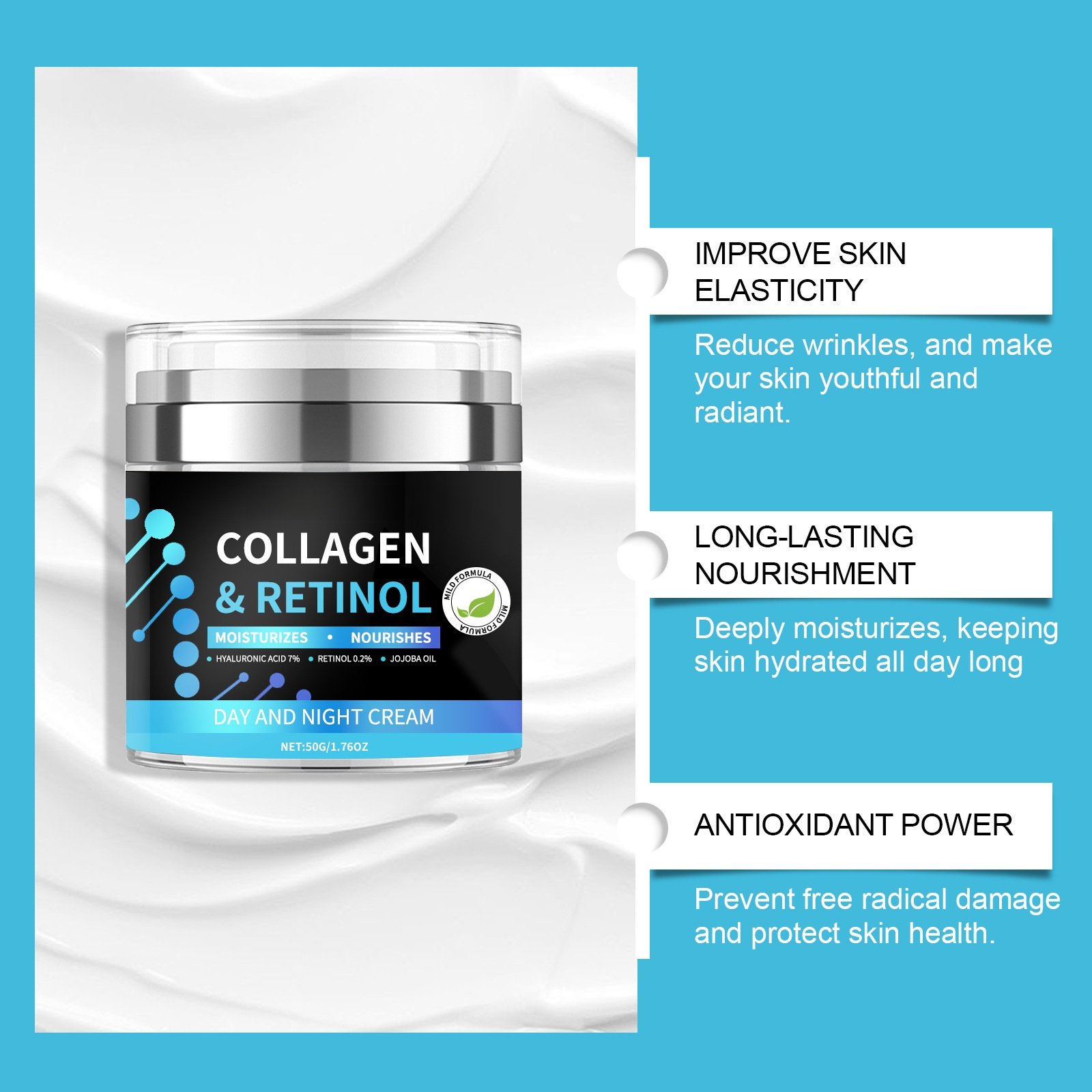 Factory Wholesale Men's Moisturizing Cream Deep Nourishing Cream for Men Enhanced Skin Texture & Radiant Complexion