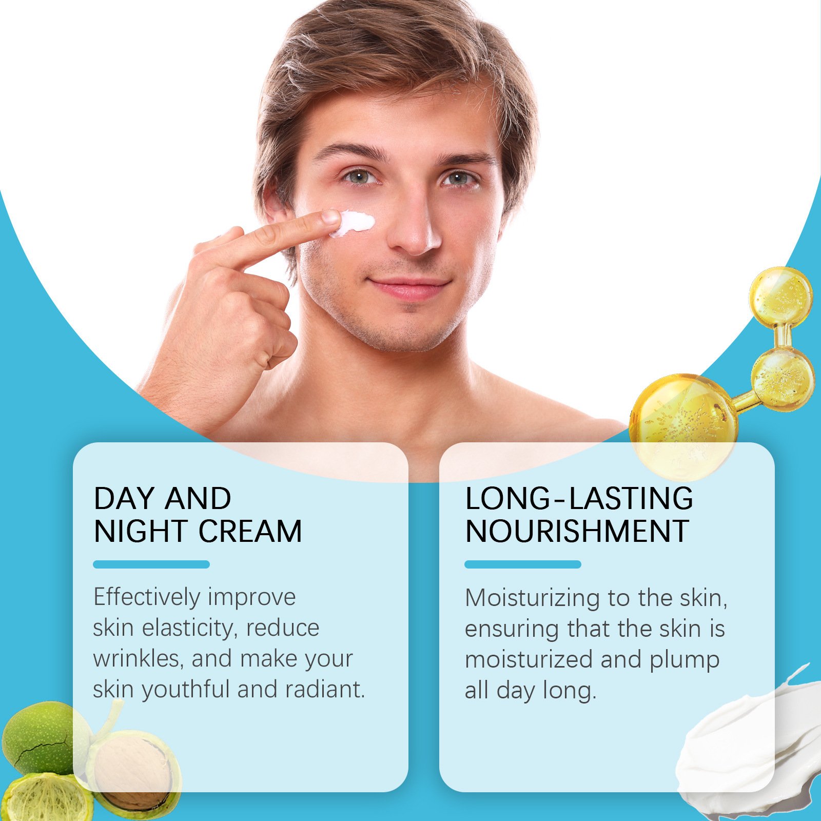 Factory Wholesale Men's Moisturizing Cream Deep Nourishing Cream for Men Enhanced Skin Texture & Radiant Complexion
