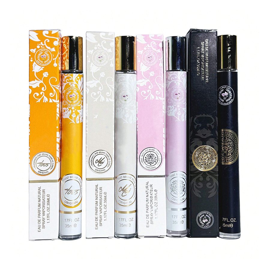 Wholesale Pink 24Pcs 35Ml Pen-Shaped Men'S Perfume Arabic Sample Parfum Long Lasting Fragrance Man Perfume Mist